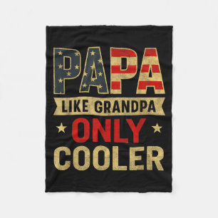 Grappige papa-kunst voor opa van kleinkinderen Vad Fleece Deken