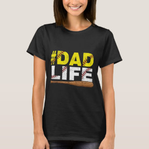 Grappige papa leven softbal honkbal papa sport t-shirt
