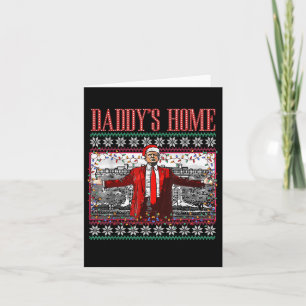 Grappige papa thuis Trump lelijke kersttrui Kaart
