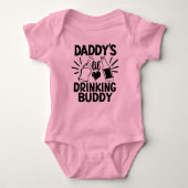 grappige papa's drink maatje unisex romper (Voorkant)
