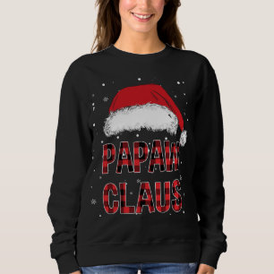 Grappige Papaw Claus Rode Geruite Kerstmis Familie Trui