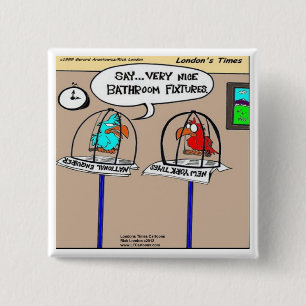 Grappige Papegaaien Badkamer Accessoires Cadeaus & Vierkante Button 5,1 Cm