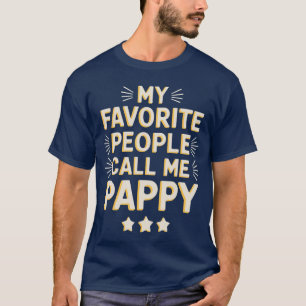 Grappige Pappy-kunst voor opa grootvader van klein T-shirt
