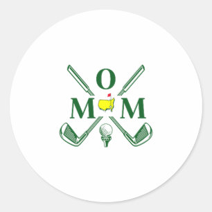 Grappige Par Moeder Golf Overeenkomstige Golfsport Ronde Sticker