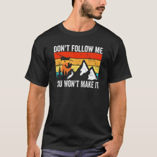 Grappige parachutist Volg me niet, ik doe domme di T-shirt