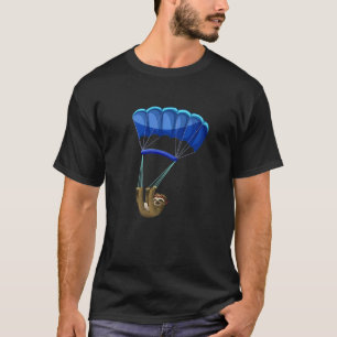 Grappige Paragliding Vliegende Luiaard Skydiving P T-shirt