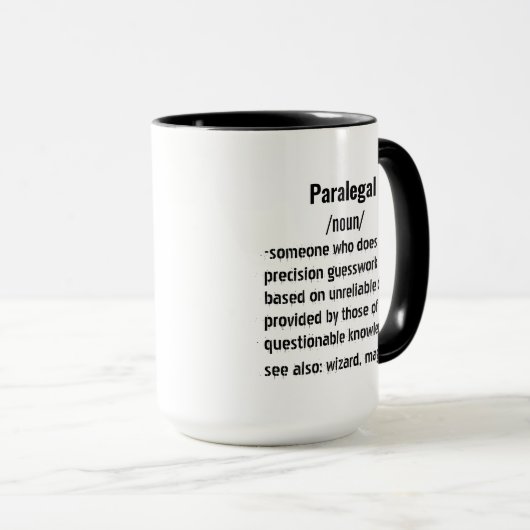 grappige Paralegal Definitie geschenken voor manne Mok (Voorkant rechts)