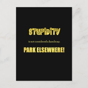 Grappige parkeer grap voor gehandicapten briefkaart
