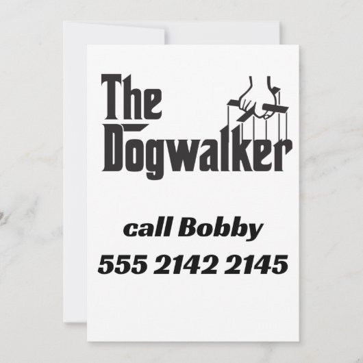 Grappige Parodie Hond Walker Trainer Sitter Kaart (Voorkant)