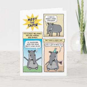 Grappige Partij zoals een Verjaardag van de Tapir Kaart