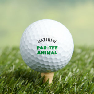 Grappige Party Dier Golfer Naam Golfballen