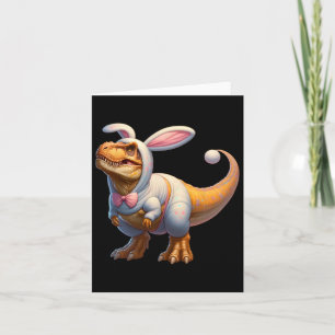 Grappige Pasen Bunny Dinosaur T-rex Apparel Uni-ad Kaart