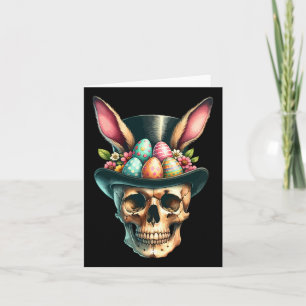 Grappige Pasen Bunny Skull Egg Hunt Paasdag Kaart