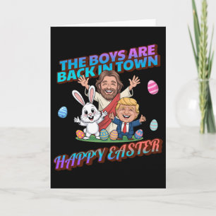 Grappige Pasen Jezus Paashaas Trump Jongens Zijn C Kaart