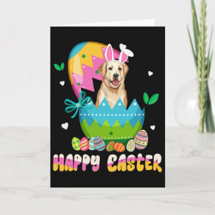 Grappige Pasen Labrador Retriever Hond Konijnenore Kaart