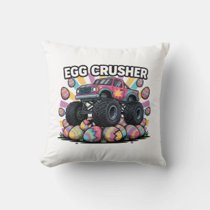 Grappige Pasen Monster Truck Eiervermaler Grappen Kussen