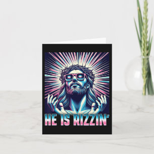 Grappige Pasen Opstanding Rizz Meme Hij Is Rizzin Kaart