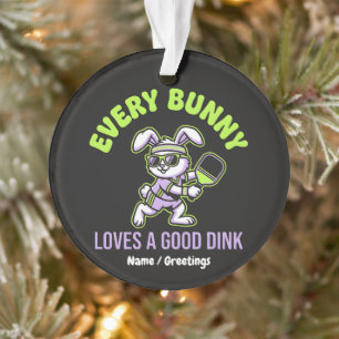 Grappige Pasen Pickleball Elke Konijn Houdt van ee Ornament