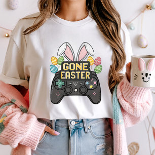 Grappige Pasen Pixel Art Bunny Controller T-shirt