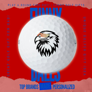 Grappige Patriotische Golf Vader Amerikaanse Adela Golfballen