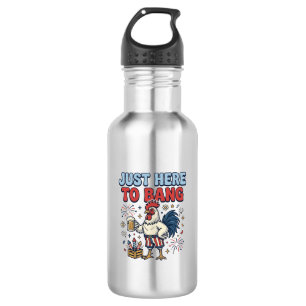 Grappige Patriotische Haan Vuurwerk Bier Shirt Ont Waterfles