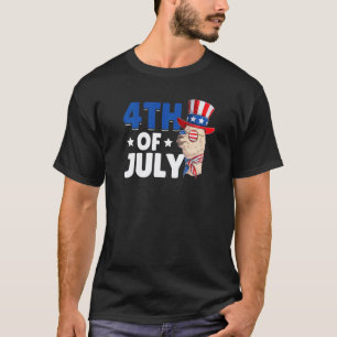 Grappige Patriotische Lama Patriotische Dag 4 Juli T-shirt