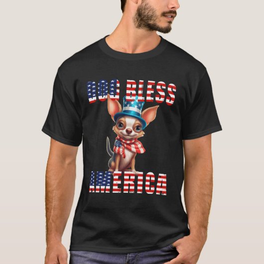Grappige Patriottische Chihuahua T-shirt (Voorkant)