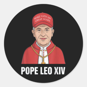 Grappige paus Leo XIV maakt Vaticaan weer groot ka Ronde Sticker