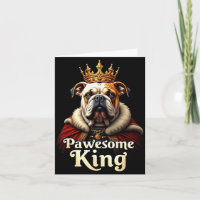 Grappige Pawesome Engelse Bulldog Koning Hond Kuns