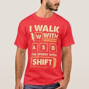 Grappige pc-gamingliefhebber computer-gamer toetse t-shirt