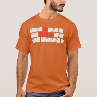 Grappige PC-videogamer WASD Gamingees-jongen T-shirt