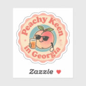 Grappige  Peachy Keen in Georgia Peach Sticker (Vel)