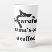 Grappige Peekaboo zwarte kat latte Mok – Schattige (Voorkant)