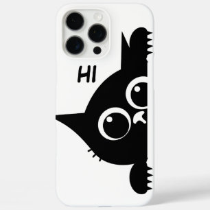 Grappige Peeking Cat minimalistische kunst iPhone 16 Pro Max Hoesje