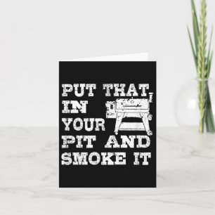 Grappige Pellet Smoker BBQ Pit Gift Grill voor vle Kaart