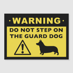 Grappige Pembroke Welsh Corgi Waakhond Waarschuwin