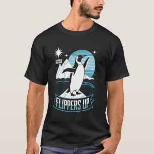 Grappige Penguin Heard Island Flippers Up T-shirt