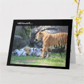 Grappige Pensioen Kaart, slapende tijger Kaart (Gele Bloem)