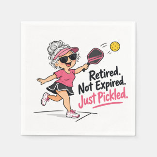 Grappige Pensioen Pickleball Servetten