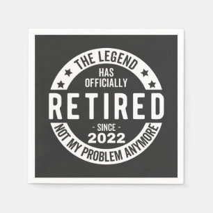 grappige pensionering, gepensioneerd, gepensioneer servet