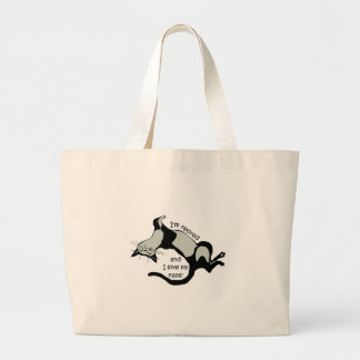 grappige pensionering grote tote bag