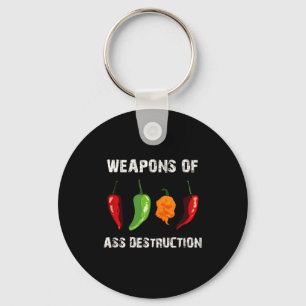 Grappige Peper Chili Hoofd Scy Hete Voedingsmiddel Sleutelhanger