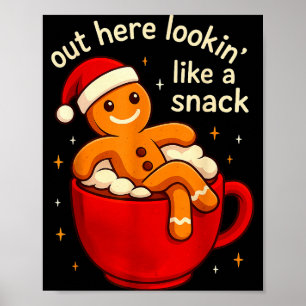 Grappige Peperkoek Kerst Snack Koekjes Jongens Peu Poster