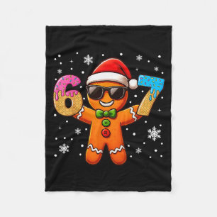 Grappige Peperkoek Zes Zeven 67 IJsdruppel Kerstmi Fleece Deken