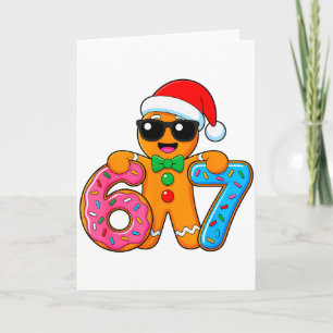 Grappige Peperkoek Zes Zeven 67 IJsdruppel Kerstmi Kaart