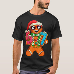 Grappige Peperkoek Zes Zeven 67 Meme Ijs Kerstmis T-shirt