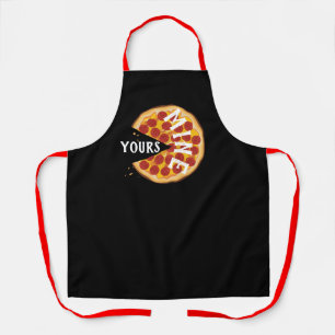 Grappige pepperoni pizza leuke foodie rood zwart schort