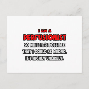 Grappige perfusioniste.. Zeer onwaarschijnlijk Briefkaart