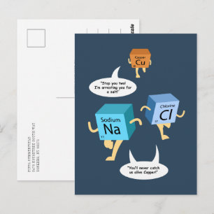 Grappige periodieke tabel scheikunde humor verjaar briefkaart