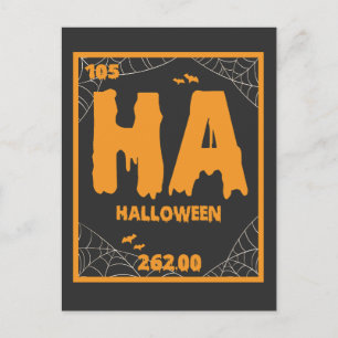 Grappige periodieke tabel van Halloween-scheikunde Briefkaart